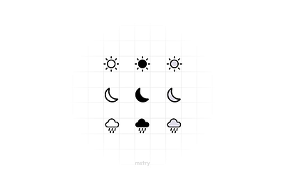 Weather Icons custom icons graphic design icon design icon designer icons logo ui ui design vectors