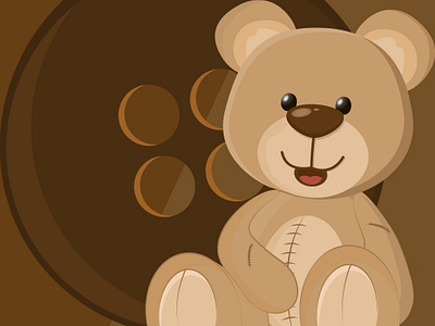 A teddy bear. Brown adobe illustrator brown design graphic design illustration vector