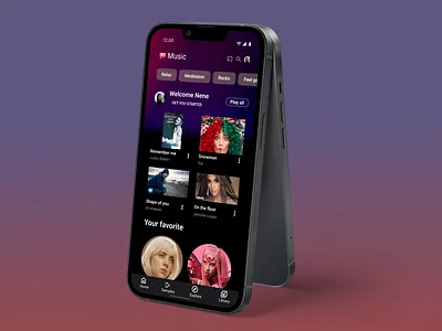 Music app ui branding ui