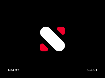 Day #7 : Slash - Design Challenge branding branding identity design challenge graphic design logo slash
