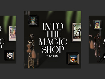 Into The Magic Shop - Branding ai art direction branding graphic design illustration magic podcast