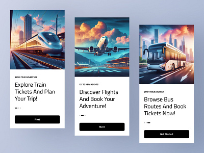 Swift Ticket App | Onboarding Screens app app design application design mobile mobile app mobile design onboarding onboarding screen product design ticket ticket app ticket onboarding travel travel app travel onboarding ui design