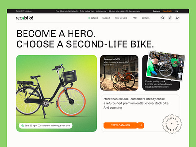 Design concepts for bicycle shop ai bicycle cycling design e commerce ecology typography ui ux web