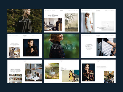 Hobbs London - Digital Brand Book art direction brand book graphic design hobbs hobbs london layout ui web design website