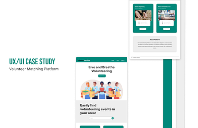 Volunteer Matching Platform case study community figma ngo organisaion ui ux uxui volunteer web design