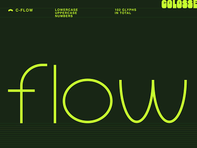 c-flow big display font extended flow font font design fontface large lowercase numbers uppercase