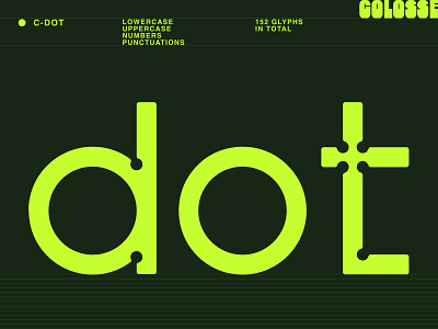 c-dot display display font dot font fontface futurist futuristic geometric hole inkling rounded typeface
