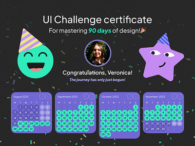 Daily UI #90 - Challenge completion certificate challenge daily ui challenge dailyui design hype4academy interface michalmalewicz ui uiux ux