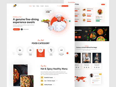 Oasiss Dine - Restaurant Landing page design agency digital design food website landing page product design restaurant design restaurant website ui ui design ui designer ux ux design visual design web design