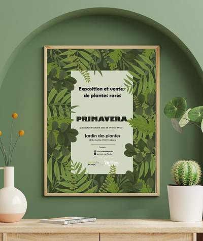 Affiche - PRIMAVERA affiche design exposition graphic illustration mockup plant poster