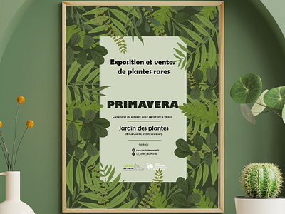 Affiche - PRIMAVERA affiche design exposition graphic illustration mockup plant poster