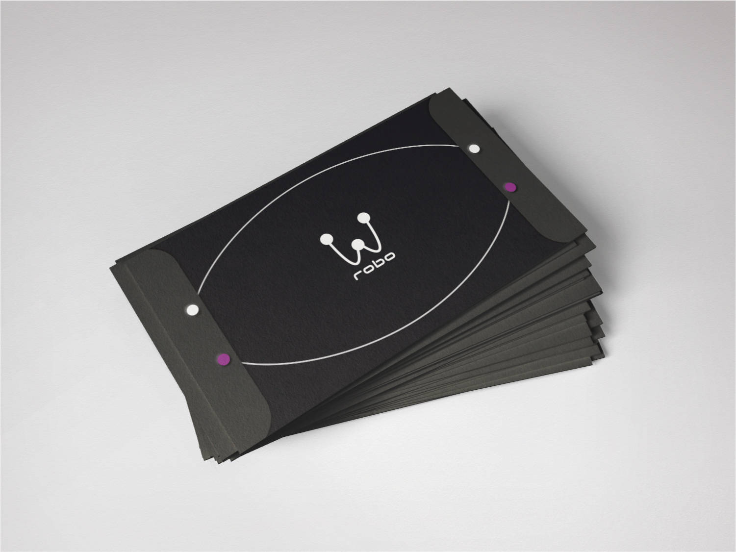 Business card for RoboWork Solutions AI company ai branding business card graphic design logo