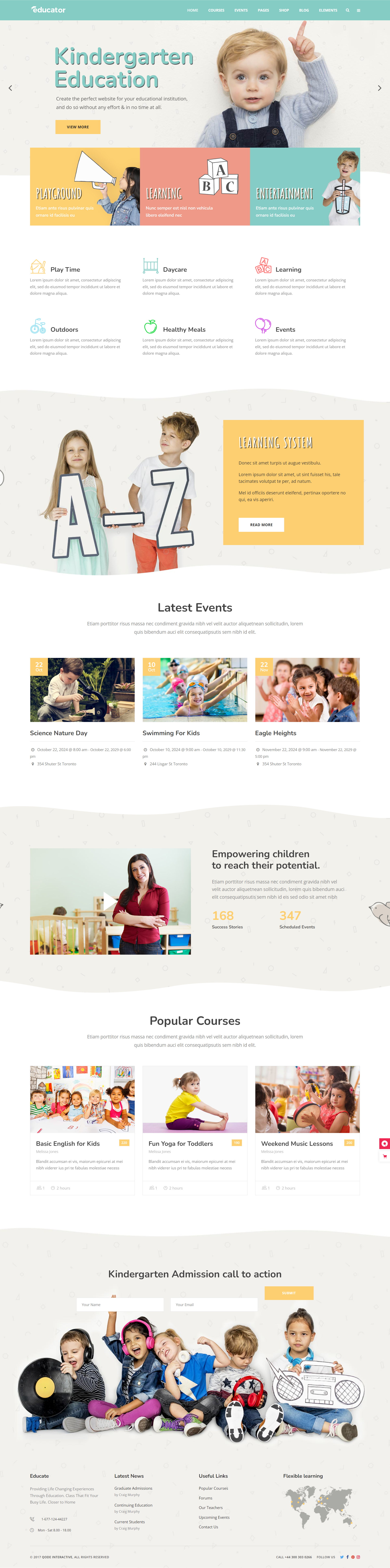 Education Website Made By WordPress branding education education website elementor landing page made ui ux website wordpress