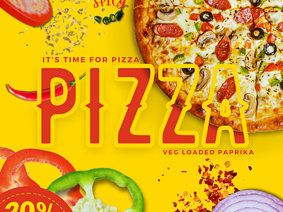 Pizza Poster Design 3d design graphic design pizza pizza poster pizza poster design pizza poster template poster poster design