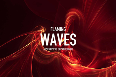 Flaming Wave 3D Backgrounds 3d 3d render abstract backdrop background curve dynamic fantastic fantasy flame flowing futuristic illustration red red background smoke technology wallpaper wave waves