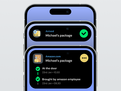 Dynamic island UI for delivery app app app design delivery app design dynamic island interface iphone ui user interface ux