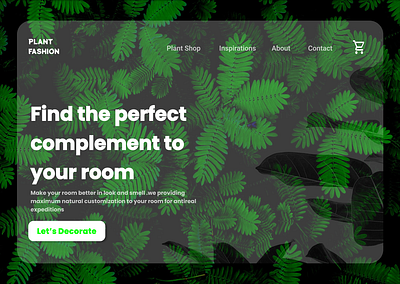 Glass Morphism Plant Web UI app ui branding graphic design logo ui web ui website ui