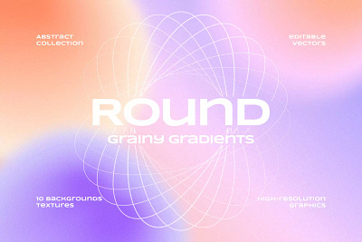 Grainy Rounded Gradient Blur Backgrounds abstract background blur blurred bright circle gradient grain hologram holographic illustration iridescence noise pastel rainbow round texture vector vivid wallpaper