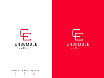 initial Letter CE or EC Minimalist logo... branding font graphic design logo