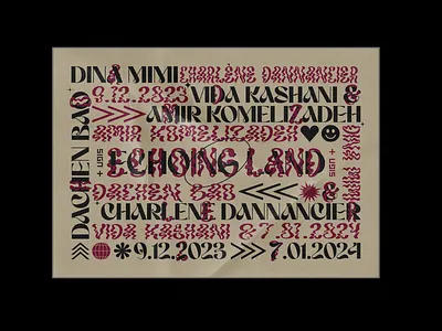 Echoing Land art direction artwork design flyer graphic design illustration kevlard logo photoshop
