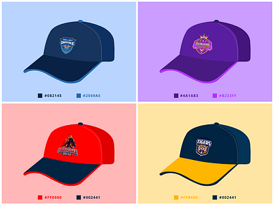 Presenting a lineup of dynamic cap designs branding cap capdesign cricket graphic design logo sports srilanka team