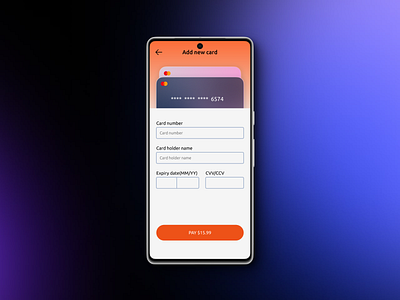 Credit Card Payment Checkout app design graphic design responsive design ui ux