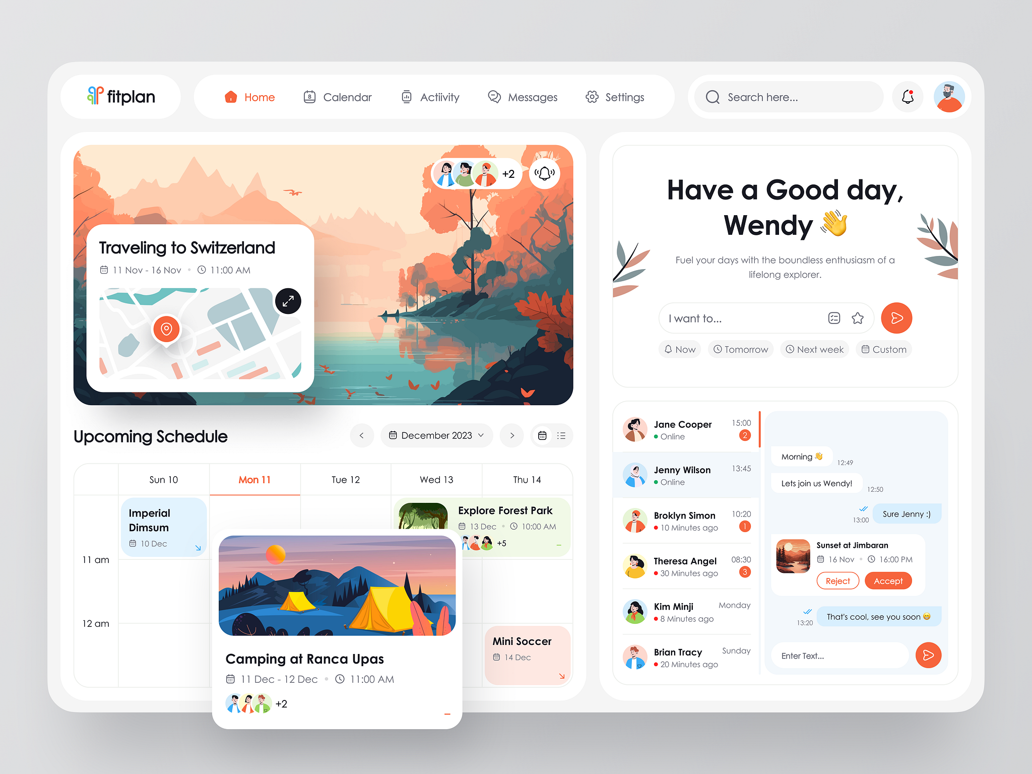 Fitplan Planner Dashboard 📝 by Andika Wiraputra for One Week Wonders
