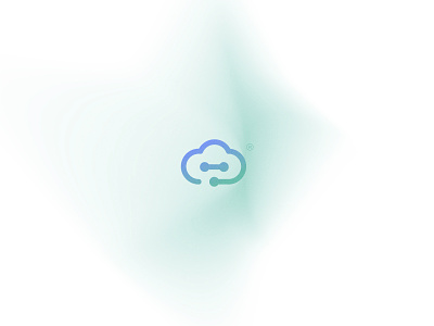 CloudBot - Cloud Logo airy app bot cloud computing connectivity digital ethereal floating gradient innovation minimal network online ratio simple soft soothing teal technology