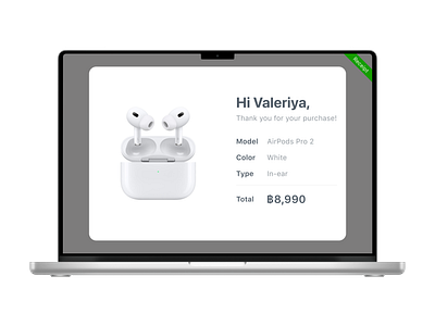 DailyUI #017 - Purchase Receipt dailyui design figma ios macbook purchase ui ux