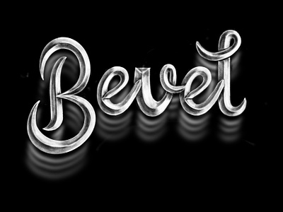 Bevel chalk lettering bevel black and white chalk design drawing challenge female illustrator hand drawn hand lettering illustration procreate