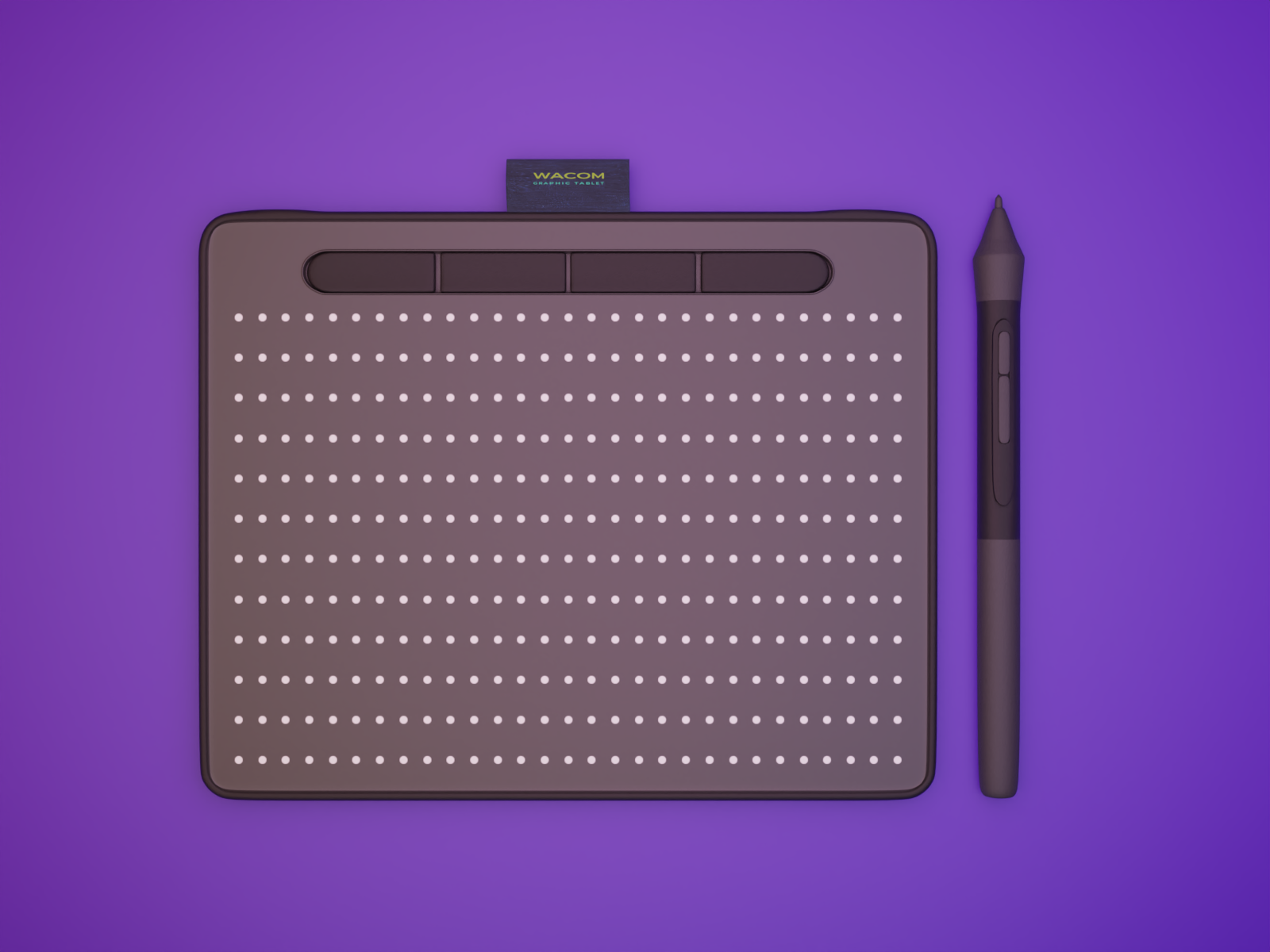 Intuos Graphic Tablet 3D rendered visions by Abu Hurira Ben