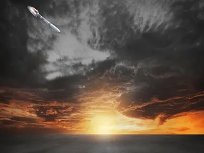 (Rocket & Fire) Animated graphic design motion graphics vector