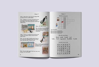 Illustrations and layout of a children's magazine digitalart drawing education layout magazine wacom