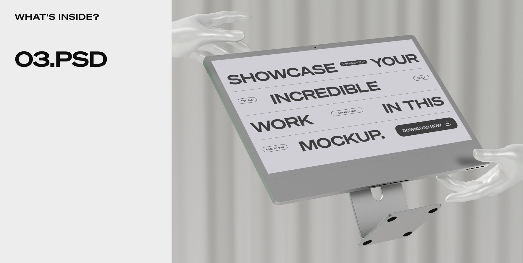 Vol 19 - iMac Mockup - 5 PSD Mockups 3d 3d imac 3d imac mockup 3d mockup branding design device device mockup imac mock up mockup mockups psd ui