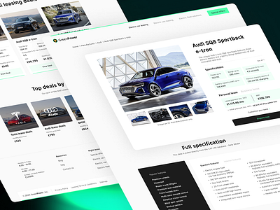 ⚡️GreenPower (EV leasing) - ui/ux design brand car card clean design electric ev green interface minimal modern simple sustainable tech ui ui design ux ux design web webdesign