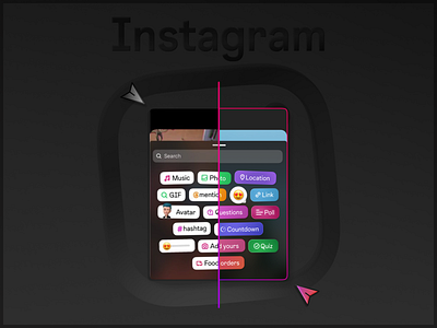 Instagram - Stories element! design graphic design skeuomorphic ui ux visual design