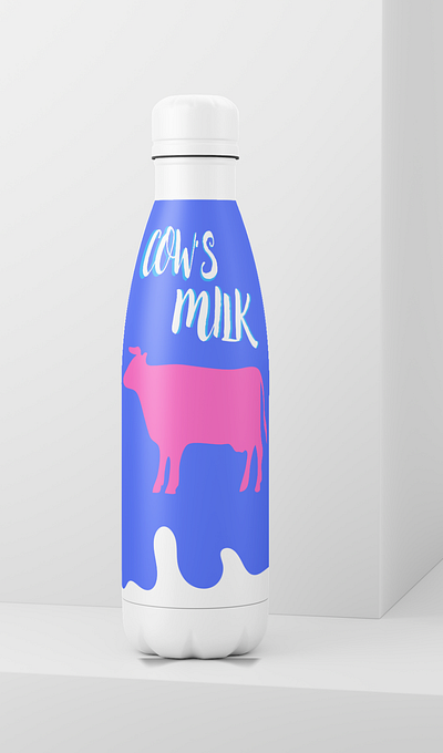 Cow's milk market cows milk design graphic design logo logo mark mark milk milk market milk mockups
