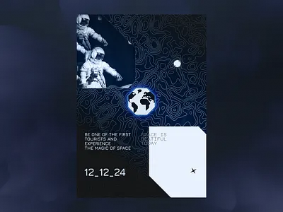 Space is beatiful today astro astronaut cosmic cosmo earth from space event future futuristic graphic design polygonal poster space space tourism space travel tech topologic tourism