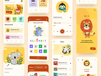 Child education App Design 2023 app application child children book ilustration clean design education education app figma icon illustration illustration art mobile pinterest player story storyteelling ui ux