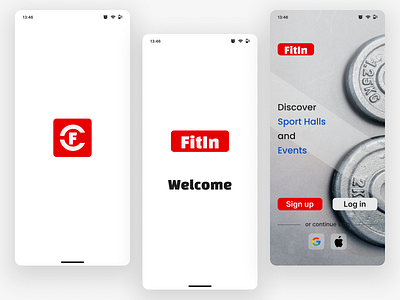 FitIn Sport App app casestudy design eventfinder gymapp gymfinder logo sport ui uiux uiux case study ux uxui workout