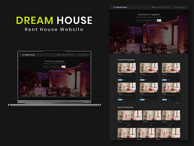 Rent House Website app b2c b2c website figma landing page rent house rent house website ui ui design uiux ux design web design website design