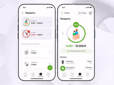 Toobank. Budgets app concept fintech mobile ui ux