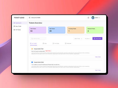 Ticketing System dashboard design figma ticket system ticketing ui ui design