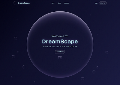 DreamScape Concept Homepage
