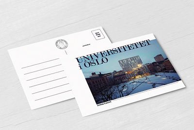 post card - University of OSLO graphic design print typography