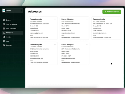 Delete pop-up interaction (WIP) address delete design desktop grid illustration interaction logistics mockup modal pop up product prototype saas screen studio software ui uiux vector wip