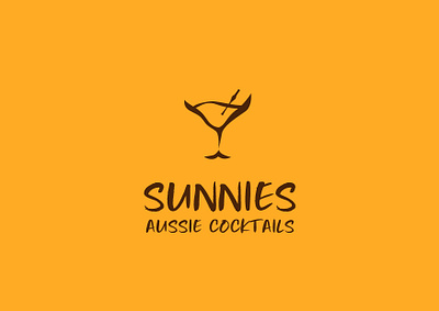 Sunnies, Aussie Cocktails - Day 19 aussie australia bar branding cocktails dailylogo dailylogochallenge day 19 drinks graphic design kangaroo logo vector