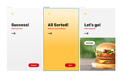 McDonald's UI - Collect Screen digital digital design food food order screen instore interface interface mcdonalds ui uiux user interface