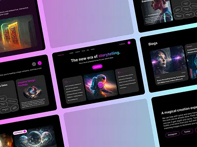 Storytelling Website clean drsign design figma landing page minimal product design storytelling storytelling ai ui ux website