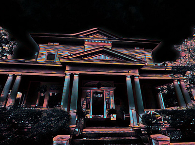 old house at night architecture building digital art home house illustration